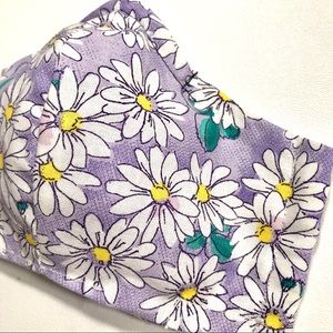 Homemade Purple flower face mask